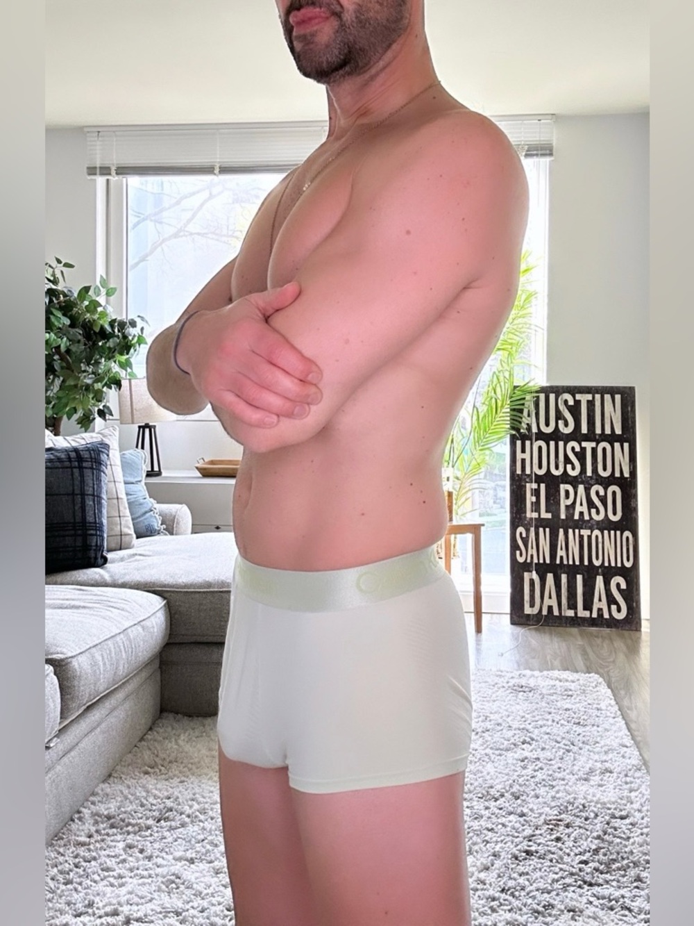 Calvin Klein | Microfiber Tech Low Rise Trunk in Lime Cream (Small) - Picture 7 of 15